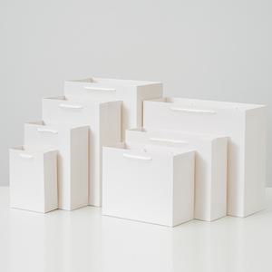[내일도착] 50장 묶음 두꺼운 화이트 종이가방 세로중 20x10x28