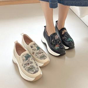 블로썸 페브릭 통굽 스니커즈 6cm