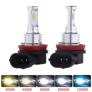 CSP 전구 운전 JP 램프 2개 HB3 9005 H11 슈퍼 12V 라이트 H8 화이트 H16 러닝 LED HB4 자동차 밝은 9006 6000 K 안개등