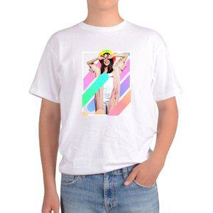 고품질 커플 반팔티셔츠 편안한 티셔츠 스타일 커플복 여름 (WFHZIGG)