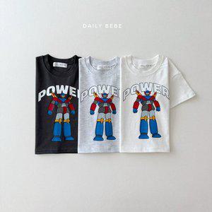 [연투] 데일리베베 25여름 파워로봇반팔티 여아 남아 여름 반팔티 돌아기옷 유아 키즈