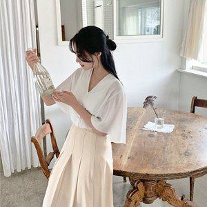 [핫핑](센텀시티점)뮤르 윙소매 쉬폰블라우스 H_BLO0117