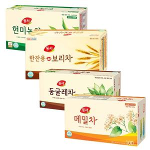 동서 현미녹차100T+둥굴레차100T+메밀차100T+한잔용보리차 100T