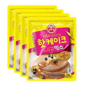 오뚜기 핫케이크 믹스 케익 팬케이크 가루 1kg x 4개