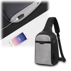 [라일리] Rly 남자 어깨 슬링백 여성 여행 USB 이어폰 크로스가방