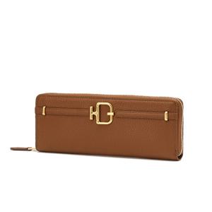 닥스 액세서리 24FW [D-BUCKLE] 브라운 D-버클장식 소가죽 지퍼장지갑 DCWA4F840W2