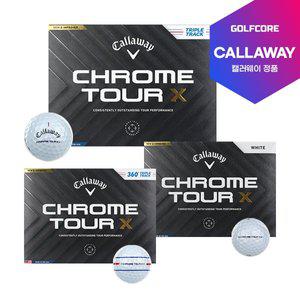 [캘러웨이][24년신상]캘러웨이 CHROME TOUR X 크롬투어X 트리플트랙/360/화이트 4피스 골프볼-12알