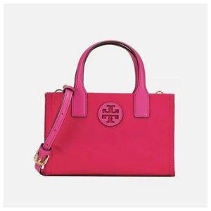 Tory Burch 토리버치 브라이트 핫 핑크 엘라 마이크로 미니 토트백 지갑  크로스바디 스트랩 Tori Elle