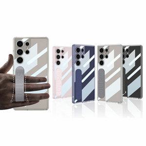 갤럭시 S25 S24 S23 플러스 울트라 카메라보호 핑거 그립 실리콘 밴드 스트랩 투명 슬림 하드 케이스