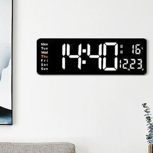 LED벽걸이시계 디지털 날짜 요일 온도 타이머 리모컨