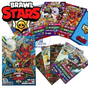 브롤스타즈카드 최신판 천사와악마 소박스 1팩 33장 BRAWLSTARS 게임 피규어 