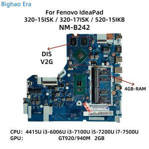 NM-B242 Lenovo Ideapad 노트북 마더보드, 4415U i3 i5-7200U i7-7500U CPU V2G-GPU, 4GB RAM, 320-15ISK 3