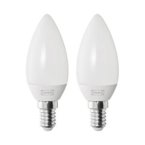 이케아 SOLHETTA 솔헤타 LED 전구 E14 250루멘 2개 한세트/샹들리에/오팔화이트/조명
