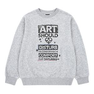 AZA1TS03MG 아트 포스터 멜란지 그레이 맨투맨
