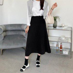 [옷자락]여자 가을 하객룩 여리핏 플레어 A라인 롱스커트_P344338140