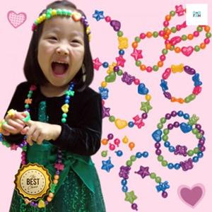 유치원 창의력 구슬끼우기 비즈 만들기세트 흥미유발 유아 공주 악세사리