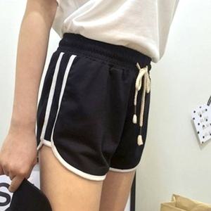 여름 편한 시원한 여성 두줄 트레이닝 반바지 숏팬츠