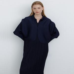 [닥스 여성] [24FW] DLDR4DP72N2 원피스가디건 SET 네이비 소프트 플리츠 원피스가