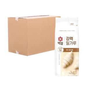(박스) CJ 백설 강력밀가루(빵용) 1kg 10입