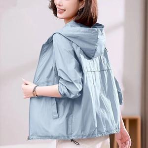 바람막이 봄 여름 경량 점퍼 잠바 자켓 재킷 여성 여자 자외선 차단 중년 어머니 스포츠 얇은 외투 의류 코