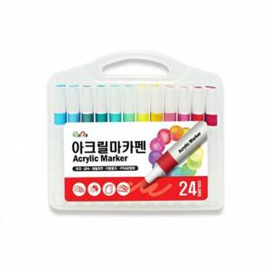 글로벌이지 아크릴 마카펜 24색 세트 도자기 유리 아크릴