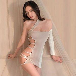 하프라인원피스 코레 섹시 망사 란제리 이지 섹시슬립