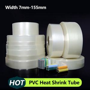 수축 1M 투명 PVC 155MM 케이블 7MM 필름 배터리 케이스 절연 20M 튜브 보호 18650 LIPO 슬리브