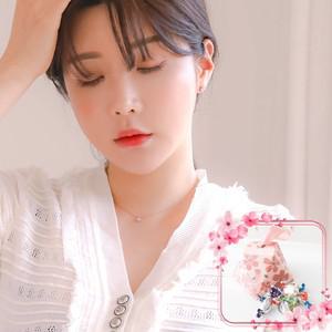 [ 달콤한 벚꽃사탕패키지] 눈꽃같은 벚꽃잎 목걸이 핑크선물포장 쇼핑백