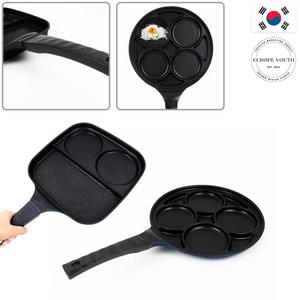 국산 칸막이 후라이팬 토스트 계란후라이 3구 4구 다용도 손잡이 멀티팬