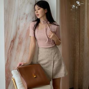 [다잇템] 여성 큐롯팬츠 랩 에이라인 고무줄 쁘띠 스커트