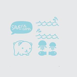 그래픽스티커러블 스위치스티커SAVE US GD-WG-079