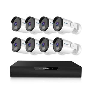 글로벌아이넷 로보뷰 NVR 8채널 AI CCTV PoE 4K UHD 녹화기 + N5 5MP PoE IP 카메라 8대 세트