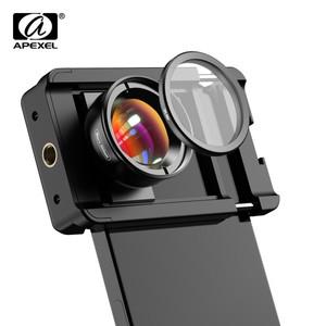 APEXEL CPL 필터가 포함된  업그레이드된 4k HD 100mm 매크로 렌즈 iphone 호환 samsung 호환 및  스마트폰