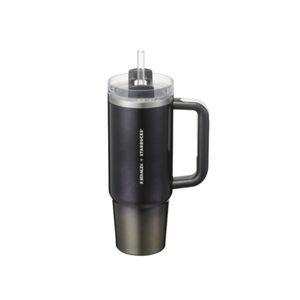 [정품] 스타벅스 버디 블랙 스탠리 켄처 텀블러 887ml Starbucks Buddy Black Stanley Quencher Tumbler 70