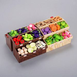 1/12 인형 집 시뮬레이션 과일 야채 선반, 인형 집 미니어처 음식 디스플레이 선반, 인형 집 장식, 놀이