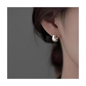 925 미니 볼륨 물방울 볼드 원터치 귀걸이 N220