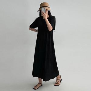 [에이와비] 이폴반팔주름롱원피스 -2color