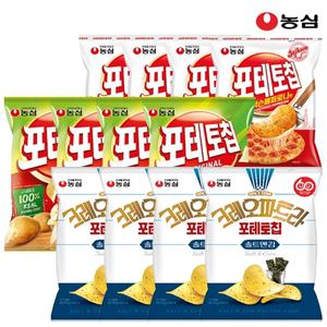 농심 크레오파트라4봉+포테토칩4봉+포테토칩잭슨페퍼로니4봉