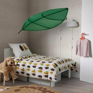 이케아 뢰바 침대캐노피 나뭇잎 그린 90x136cm 놀이 텐트 캐노피