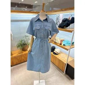 [레코브](타임스퀘어점패션관)카라형 반팔 데님원피스(LC31E7DO505X)