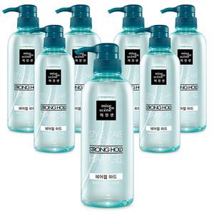 미쟝센 스타일케어 프로페셔널 헤어젤 하드 500ml x 7개 스트롱 홀드 강력셋팅 초강력 헤어고정젤
