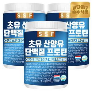 [결제단10%]순수식품 초유 산양유 단백질 프로틴 쉐이크 실속형 500g x 3통 / 파우더 유청 저분자 콜라겐