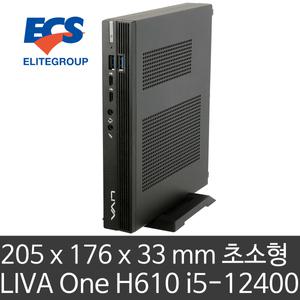 ECS LIVA One H610 i5-12400 Wi-Fi6 120W (8GB 램/500GB M.2 NVMe SSD) 두께 3.3cm 미니PC