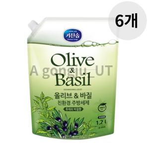 무궁화 친환경 주방세제 올리브 바질 리필 1.2L 6개