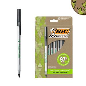 BIC 볼펜 1.0mm 라운드스틱 에콜루션 빅펜 12P