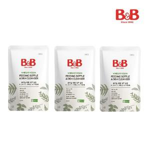 비앤비 순한 비건 젖병/식기세정제 (주방세제/아기/유아) 500ml 3입_K163