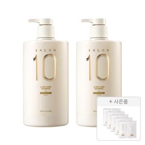 미쟝센 살롱10, 손상용 샴푸, 990ml, 2개 + 증정 (손상용 샴푸, 6ml, 5개 + 손상용 트리트먼트, 6ml, 5개)