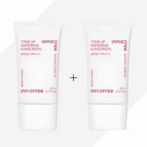 이니스프리 SPF50+ PA++++ 톤업 워터링 선스크린 60ml 2개