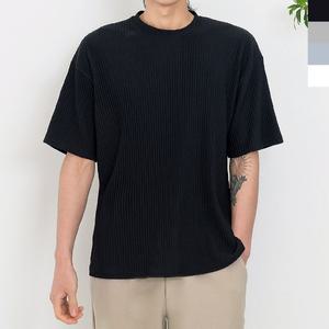 남자 진짜편한 플리츠 반팔티 여름티셔츠코디