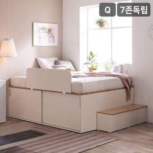 클로제 슬라이딩 빅수납 침대 풀세트Q(7존독립+가드+계단)
